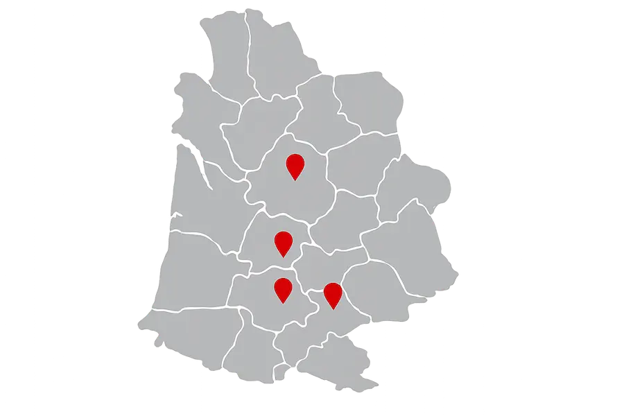 Carte régionale concept hygiene